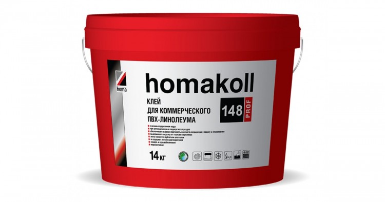 Клей Homakoll для коммерческого линолеума 148 Prof (14 кг) 148 Prof ...
