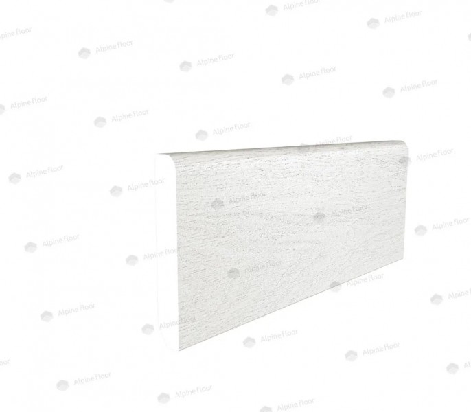 Каменно-полимерный плинтус Alpine Floor Parquet Light Белый 2200x80x12 ...