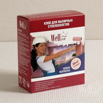 Сухой клей Wellton для малярных стеклохолстов 300 г арт. GW300-k