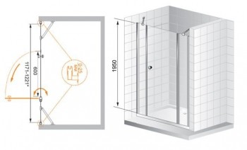 Душевая дверь в нишу Cezares (Чезарес) TRIUMPH B-13 арт. TRIUMPH-B-13-90+60/30-C-Cr-L Душевая дверь в нишу Cezares (Чезарес) TRIUMPH B-13 арт. TRIUMPH-B-13-90+60/30-C-Cr-L