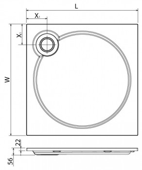 ������������ ������ �� �������������� ������� Cezares (�������)  TRAY-S-A-56-W ���. TRAY-S-A-80-56-W