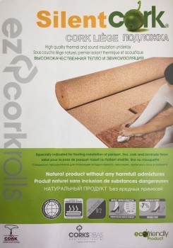 Пробковая подложка Corksribas SIlent Cork 2 мм арт. CR108-2 Пробковая подложка Corksribas SIlent Cork 2 мм арт. CR108-2