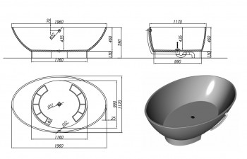 ����� �� �������������� ����� Kolpa-San Tristan FS 196x117 black & white Basis ���. Tristan FS 196x117 black & white