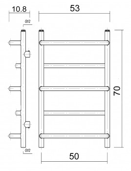 Полотенцесушитель Domoterm (Домотерм) Орфей водяной арт. Орфей П5 500*700 АБР Полотенцесушитель Domoterm (Домотерм) Орфей водяной арт. Орфей П5 500*700 АБР