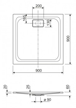 ������������ ����� ������ �� ��������� ������� Cezares (�������)  TRAY-TITAN-A-90-25-W ���. TRAY-TITAN-A-90-25-W