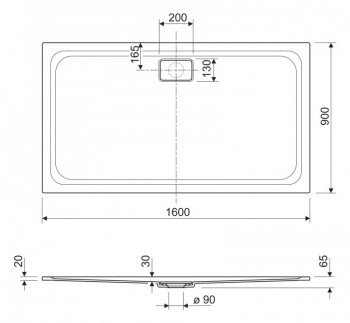 ������������ ����� ������ �� ��������� ������� Cezares (�������)  TRAY-TITAN-AH-160/90-25-W ���. TRAY-TITAN-AH-160/90-25-W