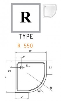 АКРИЛОВЫЙ ПОДДОН Cezares (Чезарес) TRAY-R-15-W арт. TRAY-A-R-90-550-15-W-W0 АКРИЛОВЫЙ ПОДДОН Cezares (Чезарес) TRAY-R-15-W арт. TRAY-A-R-90-550-15-W-W0