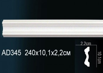 Гладкий бордюр молдинг Перфект арт. AD345 Гладкий бордюр молдинг Перфект арт. AD345