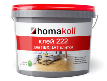 Клей Homakoll водно-дисперсионный для ПВХ, LVT плитки (3,5 кг) арт. 222 Клей Homakoll водно-дисперсионный для ПВХ, LVT плитки (3,5 кг) арт. 222