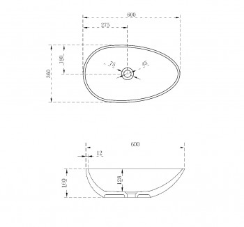 Раковина из искусственного камня NT Bagno Napoli арт. NT404 Раковина из искусственного камня NT Bagno Napoli арт. NT404