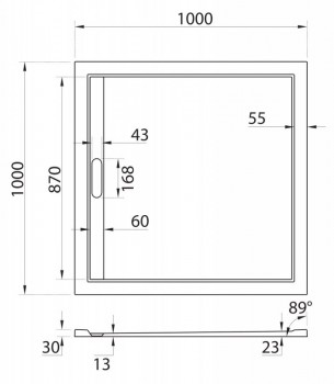 Поддон из искусственного мрамора Cezares (Чезарес) TRAY-AS-A арт. TRAY-AS-A-100-30-NERO Поддон из искусственного мрамора Cezares (Чезарес) TRAY-AS-A арт. TRAY-AS-A-100-30-NERO