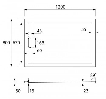 ������ �� �������������� ������� Cezares (�������)  TRAY-AS-AH ���. TRAY-AS-AH-120/90-30-NERO