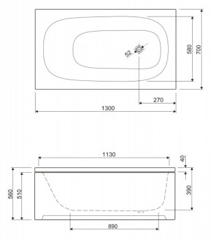 ����� Cezares (�������)  ECO ��������� 1600x700x410 ���. ECO-160-70-41-W37