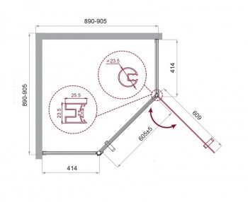 Душевой уголок BelBagno (БельБагно) UNO-195-P-1 арт. UNO-195-P-1-90-CH-CR Душевой уголок BelBagno (БельБагно) UNO-195-P-1 арт. UNO-195-P-1-90-CH-CR