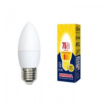   e27 9w 3000k  Volpe Ul-00003807 . LED-C37-9W/WW/E27/FR/NR