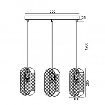 Подвесной светильник Vele Luce (Веле Люче) City арт. VL6342P03 Подвесной светильник Vele Luce (Веле Люче) City арт. VL6342P03